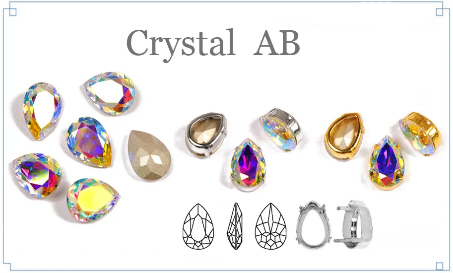 6A Swar Drop Kristall-Strasssteine zur Dekoration, Pointback, glänzende Strass-Glassteine, DIY-Perlen für Kleidung, Kleider und Schmuckherstellung – Detail 12