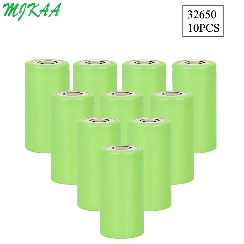 

MJKAA 10PCS High Quality 32650 Lifepo4 3.2v 6500mah 33A 55A Discharge Bike Battery Screwdriver Batteries Powered Led Lights A22