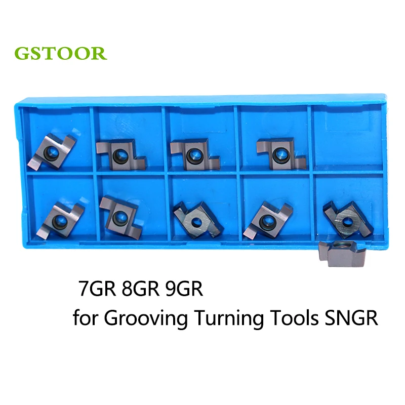 

10PCS 7GR 8GR 9GR Inside Groove Carbide Turning Inserts 7GR 8GR 9GR 100 150 200 250 300 Suit for Grooving Turning Tools SNGR