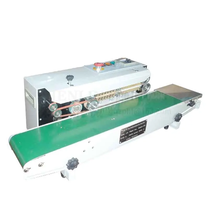 Continous plastic bag sealing machine automatic sealer aluminum foil package sealing machine food bag sealer pack FR770/900/1000