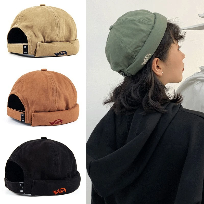 

European and Korean Fashion 2020 landlord hat hip-hop hat female Men tide no-brimmed baseball cap Autumn and Winter melon hat