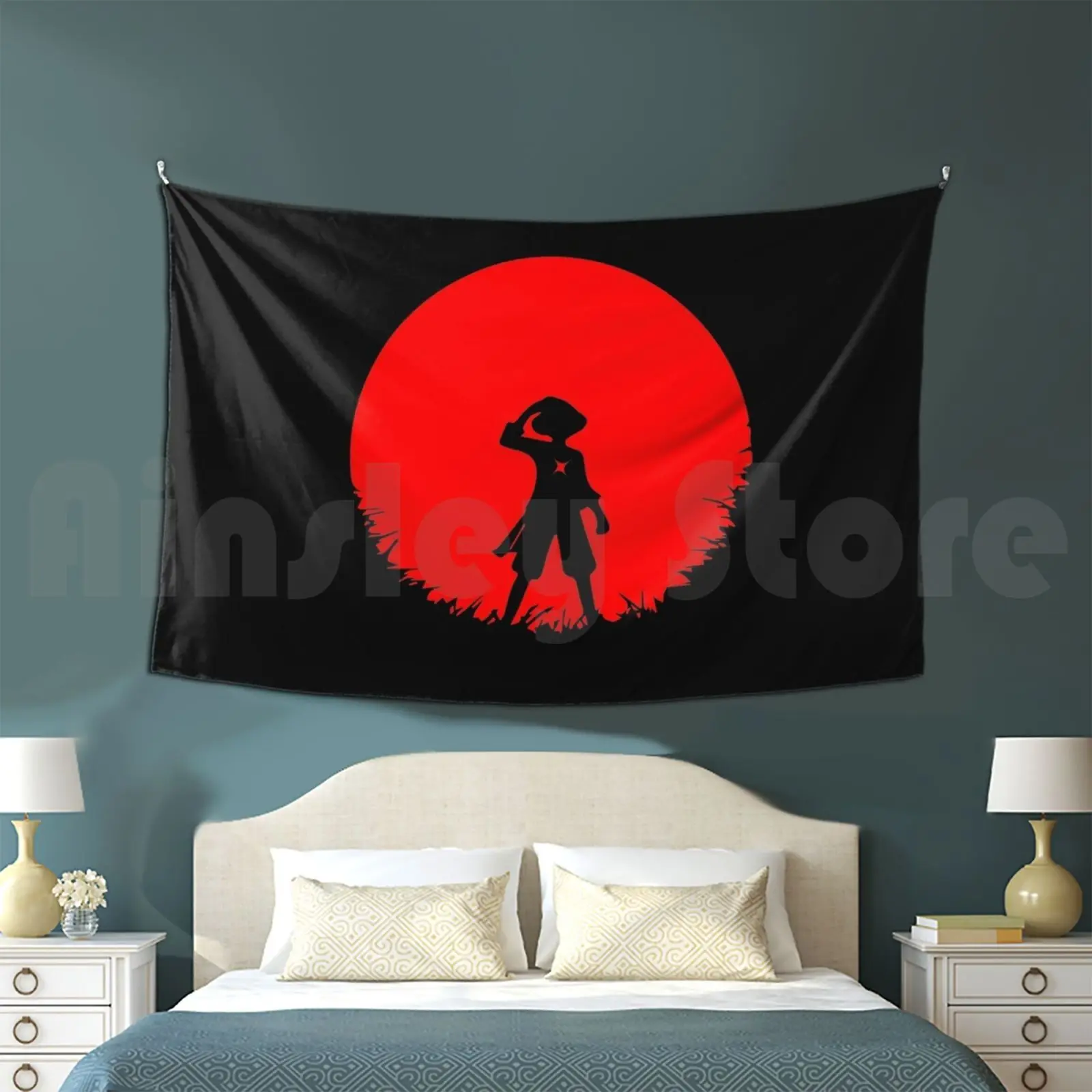 

Monkey D Luffy Customized Tapestry Monkey D Luffy Anime Manga Japan Red Sun Hat