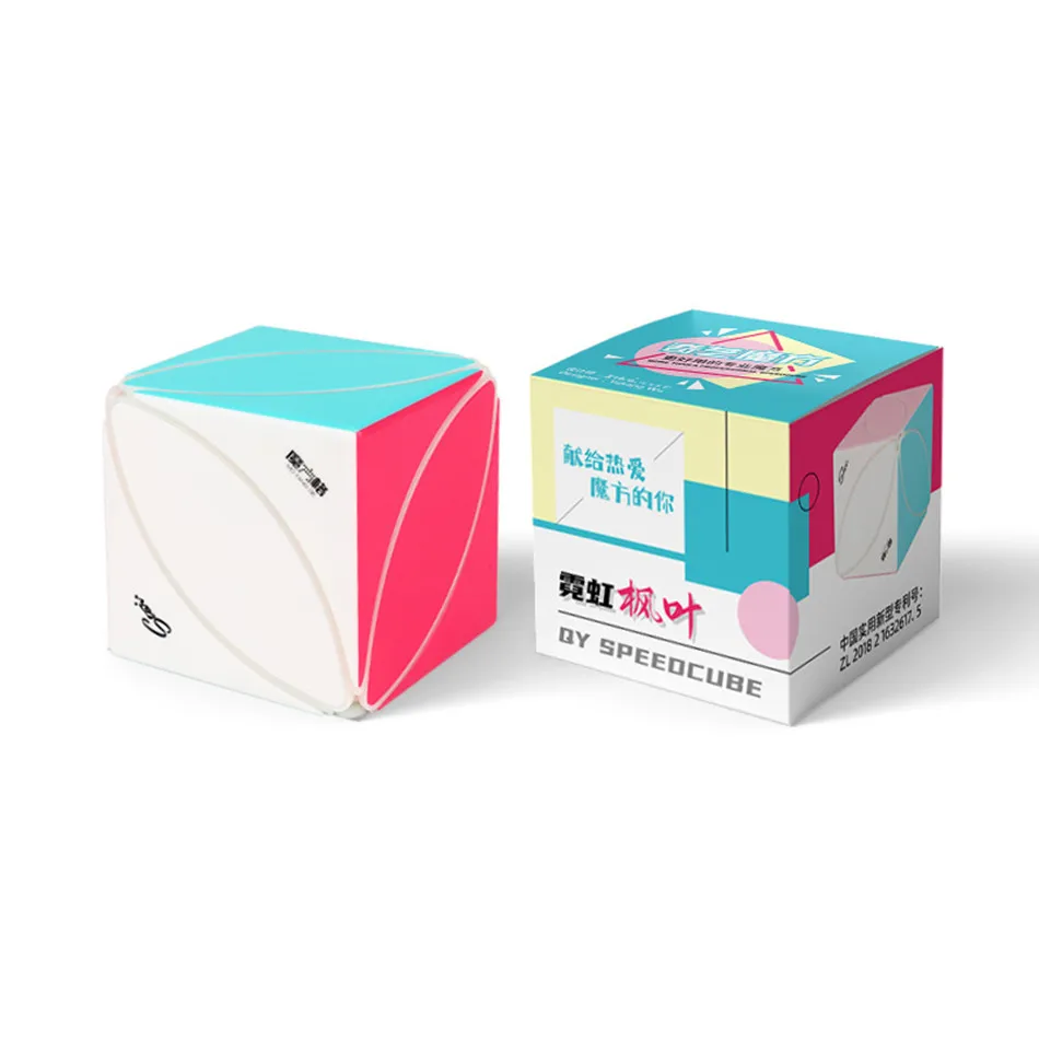 Qiyi édition néon Cube magique Qidi 2x2 guerriers 3x3 Cube de vitesse feuilles d'érable lvy jouet éducatif pour enfants Cubo Magico Puzzle jouet