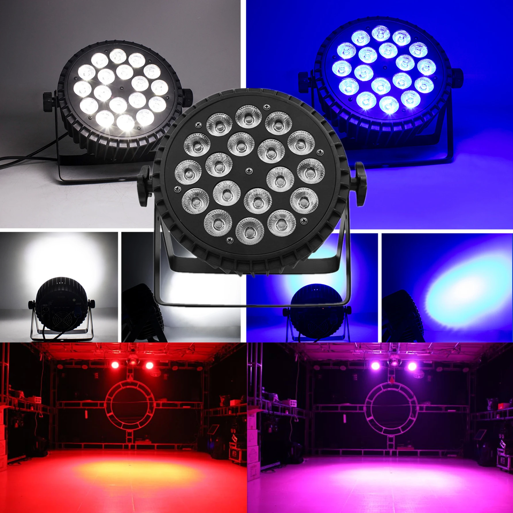 

Par Light Hot Sale 18X18W High Quality Aluminum Par Light DMX 512 Disco Christmas Party Atmosphere Light Stage Light