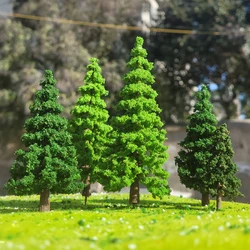 Modèle d'arbre enrichi à l'échelle 1:87 00-Scale, disposition de train l'inventaire, paysage de chemin de fer, diorama de paysage, fenêtre de bricolage, décor de jour de Noël, 93.Landscape, 4 pièces