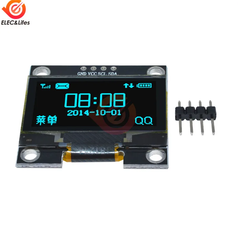 128x64 1.3 "OLED وحدة 4P LCD لوحة الشاشة 1.3'' 4pin OLED وحدة عرض GND VCC SCL SDA لواجهة اردوينو IIC I2C