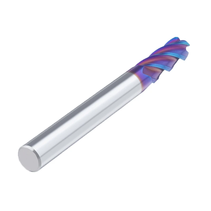 Além do azul nano carboneto canto raio endmills super duro slloy redondo nariz cnc alongar fresa tungstênio fresas de extremidade de aço