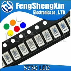 100pcs 5730 SMD LED Red Yellow Green White Blue Purple Orange Pink light emitting diode Clear LED Light Diode Set