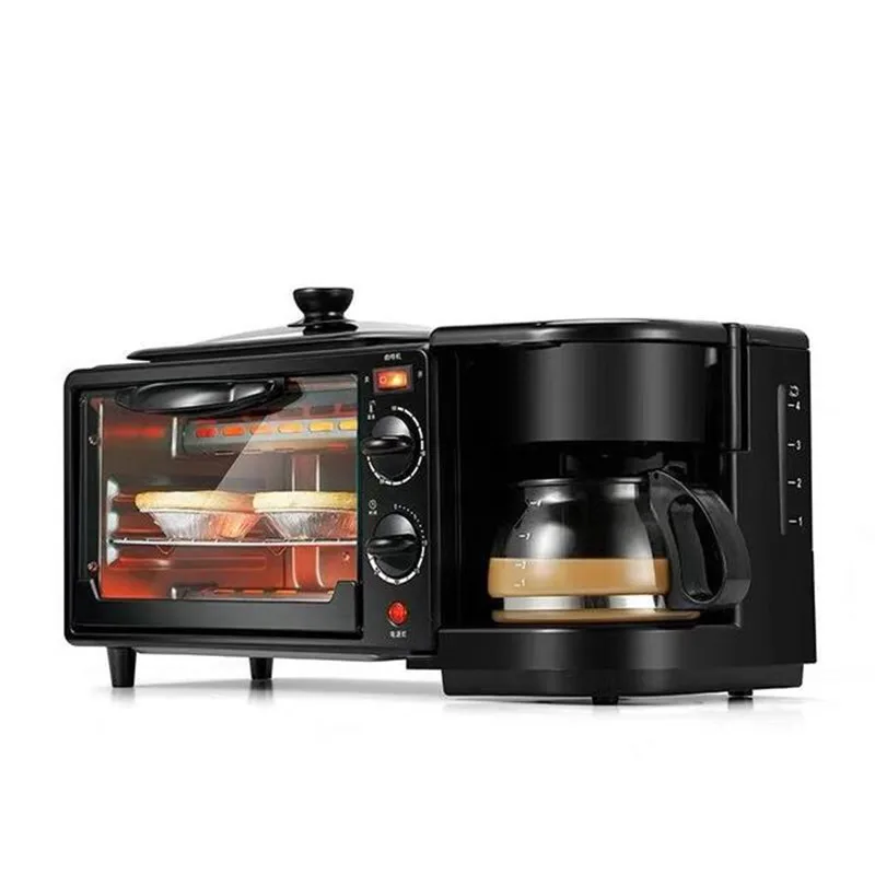 3 In 1 macchina elettrica per la colazione macchina per panini macchina da caffè multifunzione Mini forno pane per uso domestico padella per Pizza