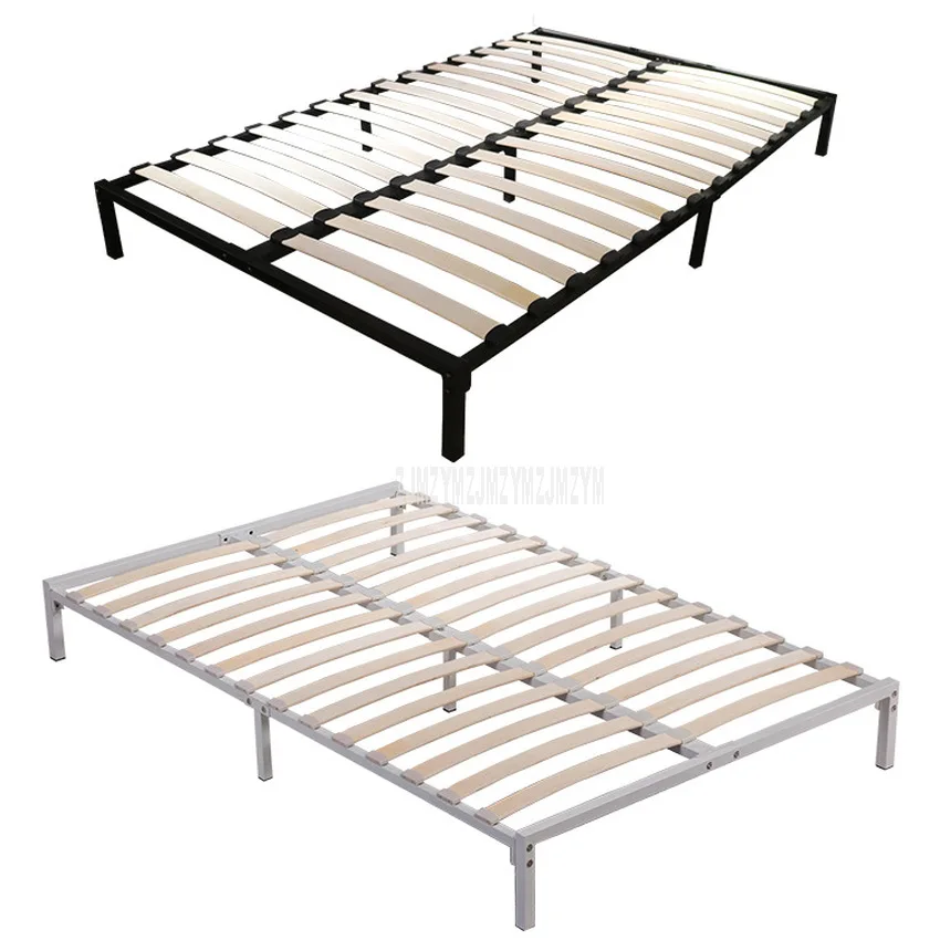 

1.8*2m Iron Metal Bed Frame Bedstead Simple Disassembly Rental Room Wood Row Bedstead For Home/Hotel/Single Dormitory Apartment