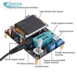 GM328A GM328B Tester próbnik elektroniczny diody pojemnościowy miernik częstotliwości napięcia ESR PWM Generator sygnału prostokątnego z przypadku