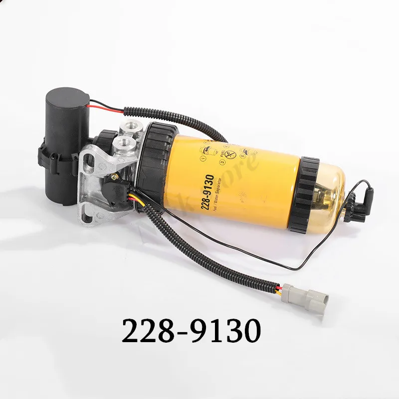 Fuel Filter Assembly 228-9130 P551433 34470 35332 With Electronic Pump For CAT Excavator Fuel Water Separator