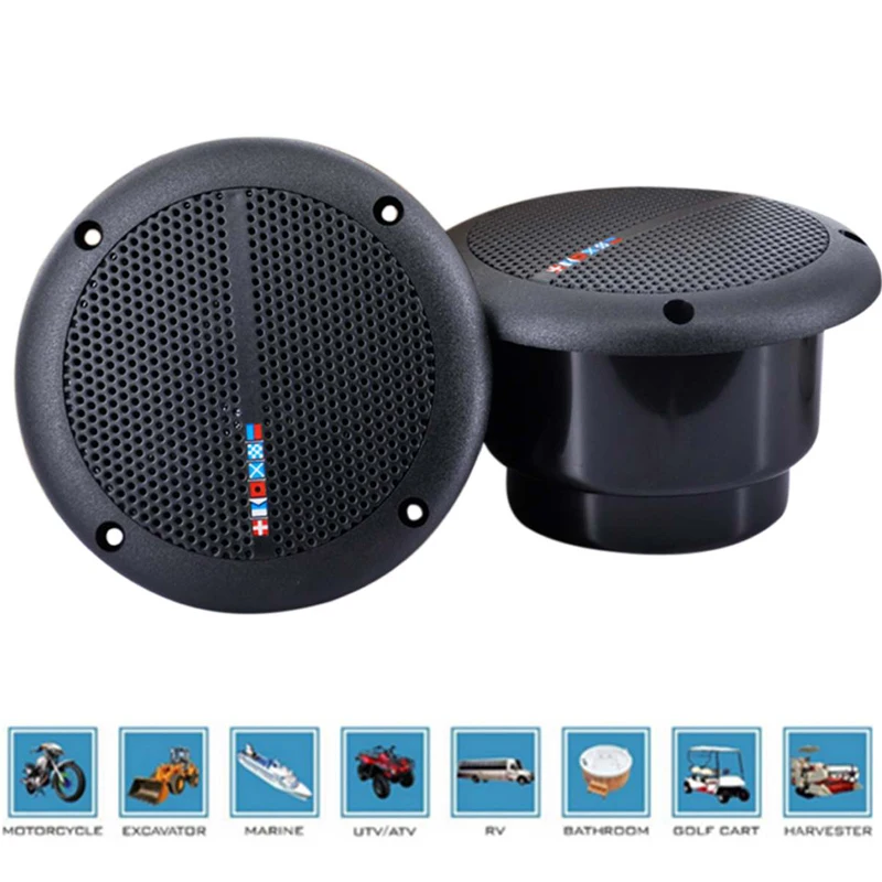 

2PCS Ceiling Speaker Loudspeakers Amplifier Waterproof Marine Boat Ceiling Wall Speakers Kitchen Bathroom Water Resistant