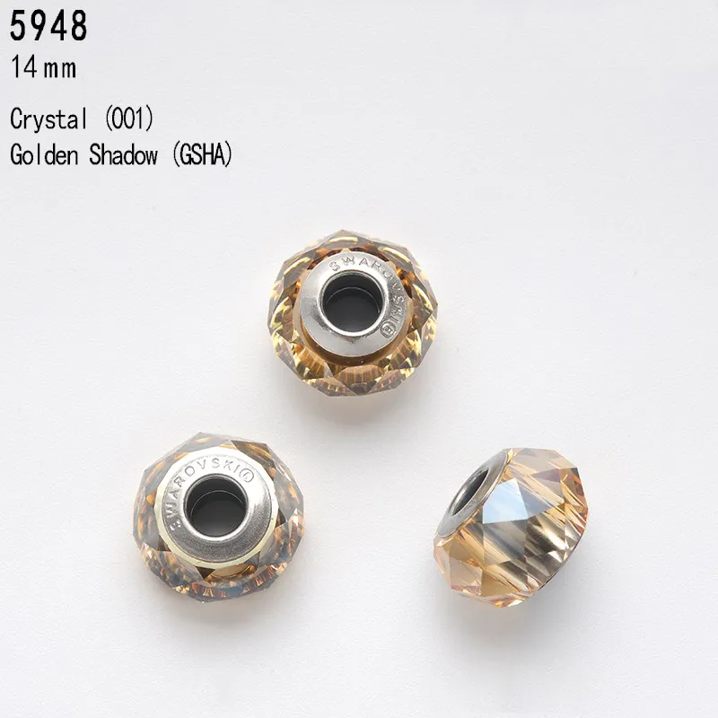 100% Original Crystal From Austria Big Hole Bead 5948 BeCharmed Briolette DIY Findings Accessories