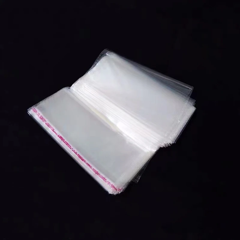 100pcs Clear Resealable Plastic Bags Self Adhesive Sealing OPP Cello/Cellophane Bags 17*25cm for DIY Handmade Jewelry Packaging