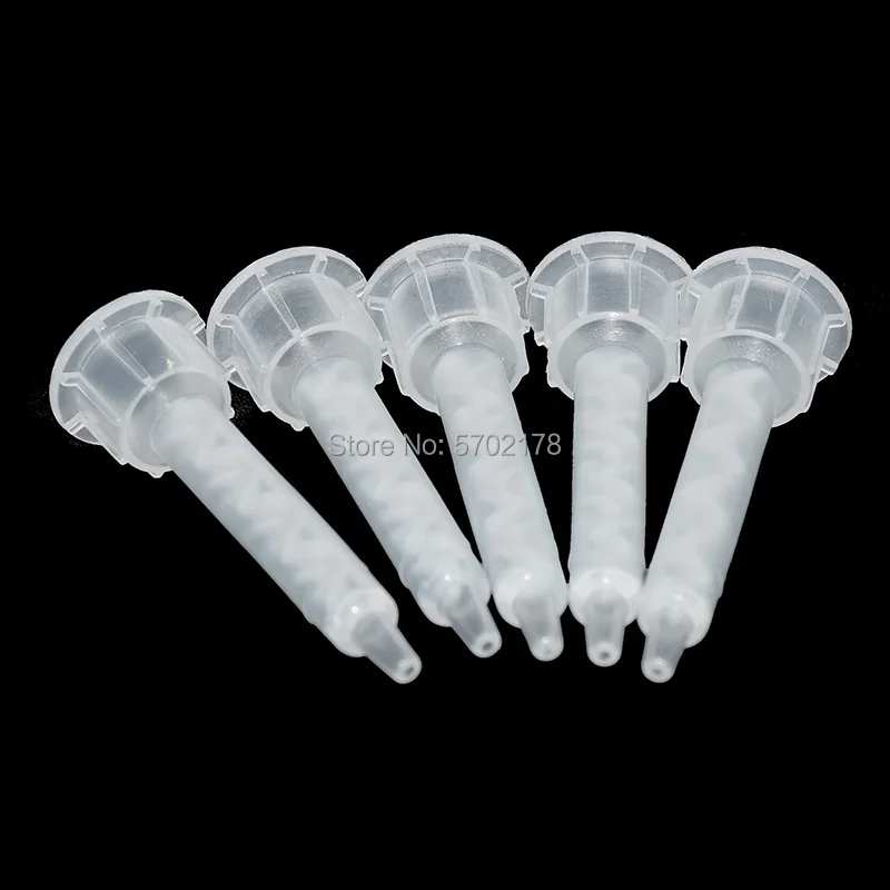 50pcs Static Mixer Mixing Nozzle  Epoxies Dispenser  Resin Static Mixer Round MC3.0-8L Mixing Nozzles