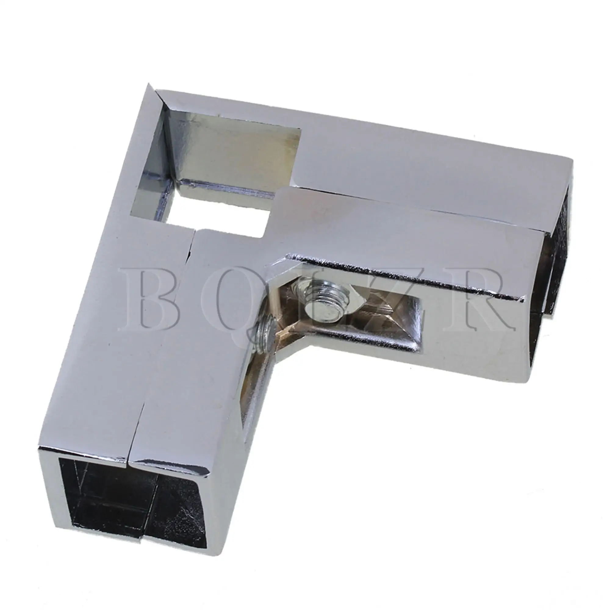 BQLZR Alluminum Silver 3 way L Shape Garment Connector for 25mm Square Pipe