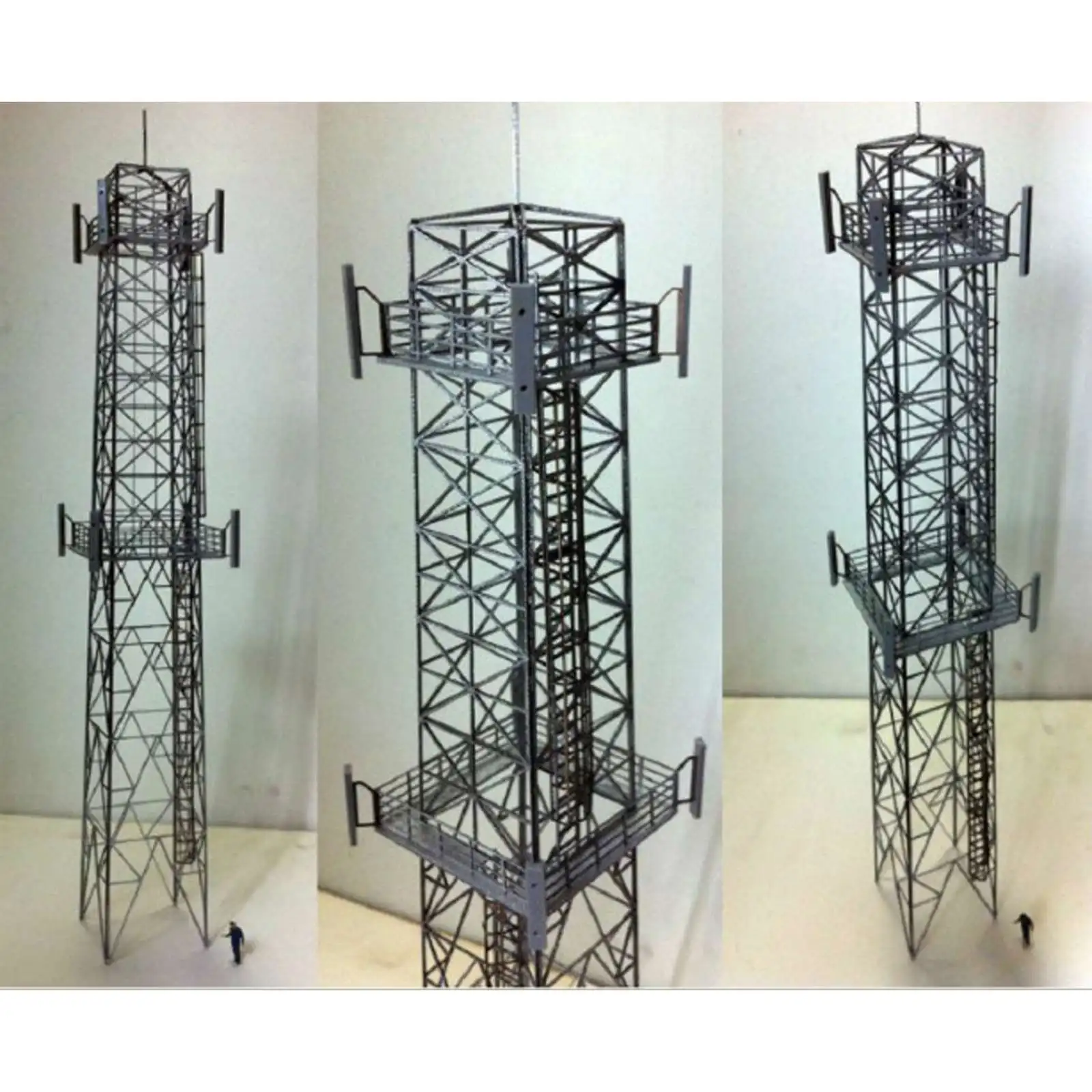 1:87 HO Scale Model Train Railway Communication Tower Sand Table Miniatures Landscape