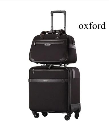 Men Spinner suitcase 4 wheels 18 inch Travel Rolling Luggage Bag Trolley Bags travel Baggage Suitcase Business Trip Bags wheels