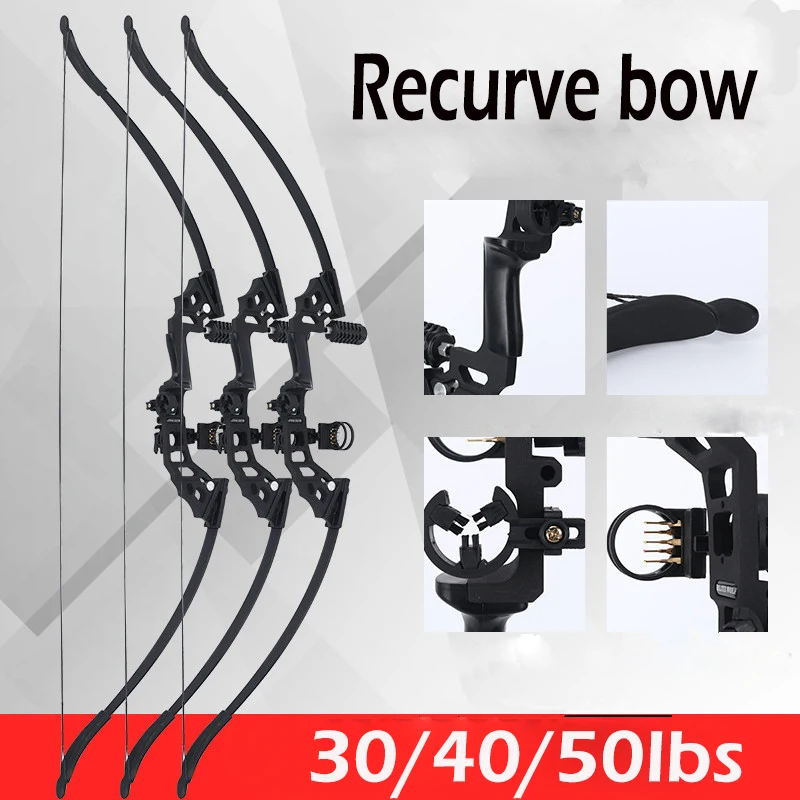 NEW Professional Recurve Bow 30-50 Lbs Powerful Hunting Archery Bow Arrow Outdoor Hunting Straight Bow Shooting Sports