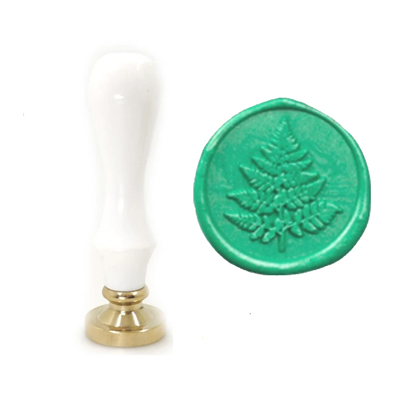 

Natural Plant Leaf Wax Stamp Exquisite Paint White handle,Ancient Seal Retro Stamp,Personalized Stamp Wax Seal High Quality