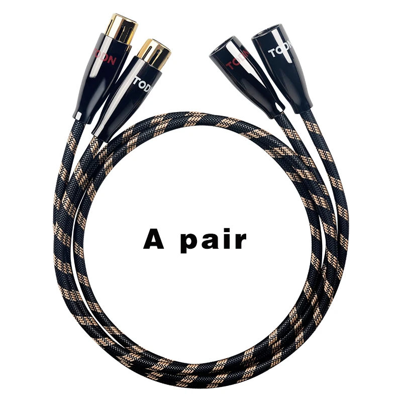 TODN Hifi 7N OCC Koper Nylon Gevlochten XLR Kabel Male naar Female M/F 3-pins Jack Verlengkabel voor Microfoonmixer
