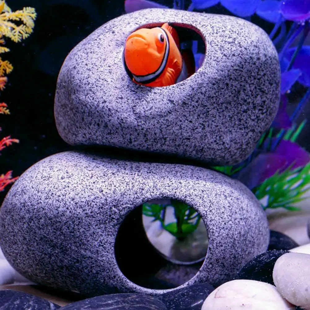 Spawning Cave Eco-friendly Natural Appearance Clay Aquarium Decoration Rock Cave Fish Tank Accessories