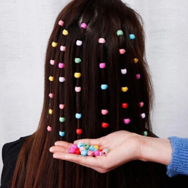 100 PCS Mini Hair Claw Clips For Women Girls Cute Candy Colors Plastic Hairpins Beads Headwear Hair Accessories