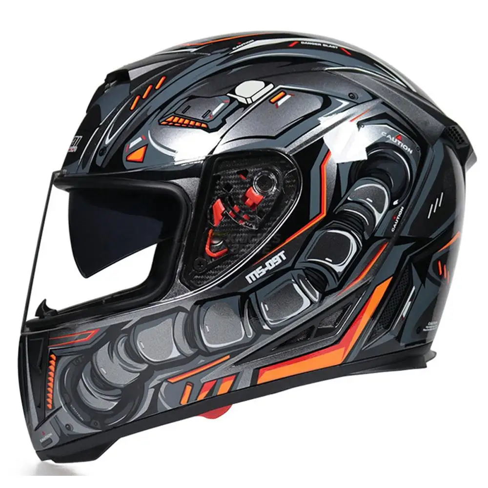 

Novo capacete da motocicleta modular lente dupla capacete motocross acidente rosto cheio capacetes casco dos homens de moto