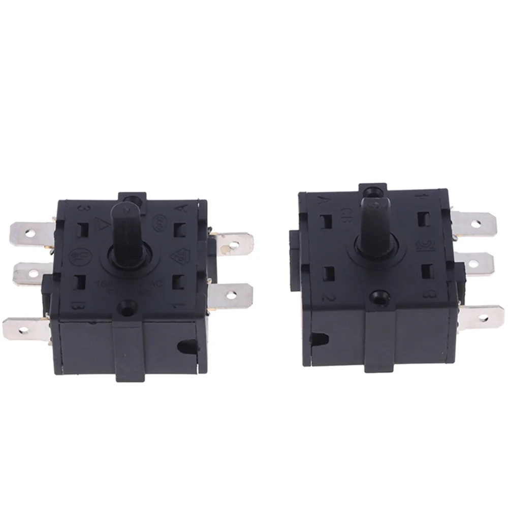 AC 250V 16A 3Pin 5Pin Electric Room Heater  Rotary Switch Selector 3 Position 4Position Rotary Switch Selector 1pc