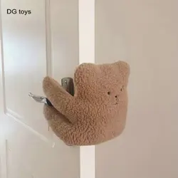 Korea Design Style Anti-pinching Door Handle Cover Toy Stuffed Cartoon Bunny Brown Bear Baby Bed Decor Keep Door Open DOll