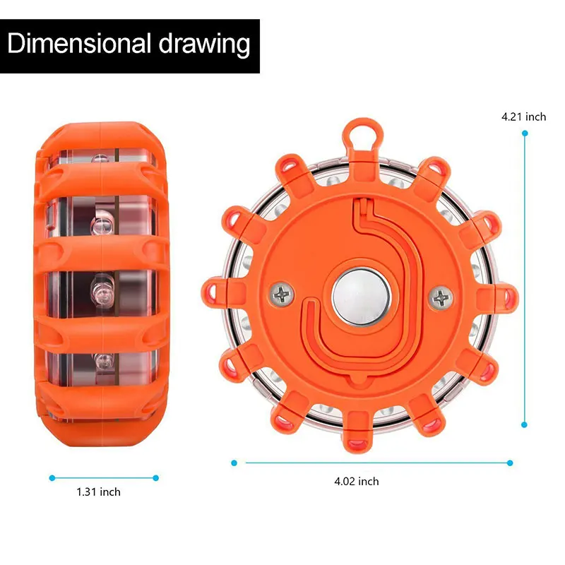 LED Road Flares Flashing Warning Light Emergency Disc Safety Light Flashing Roadside Beacon Warning F-Best 스트로브 led경광등 سفتي شرطه