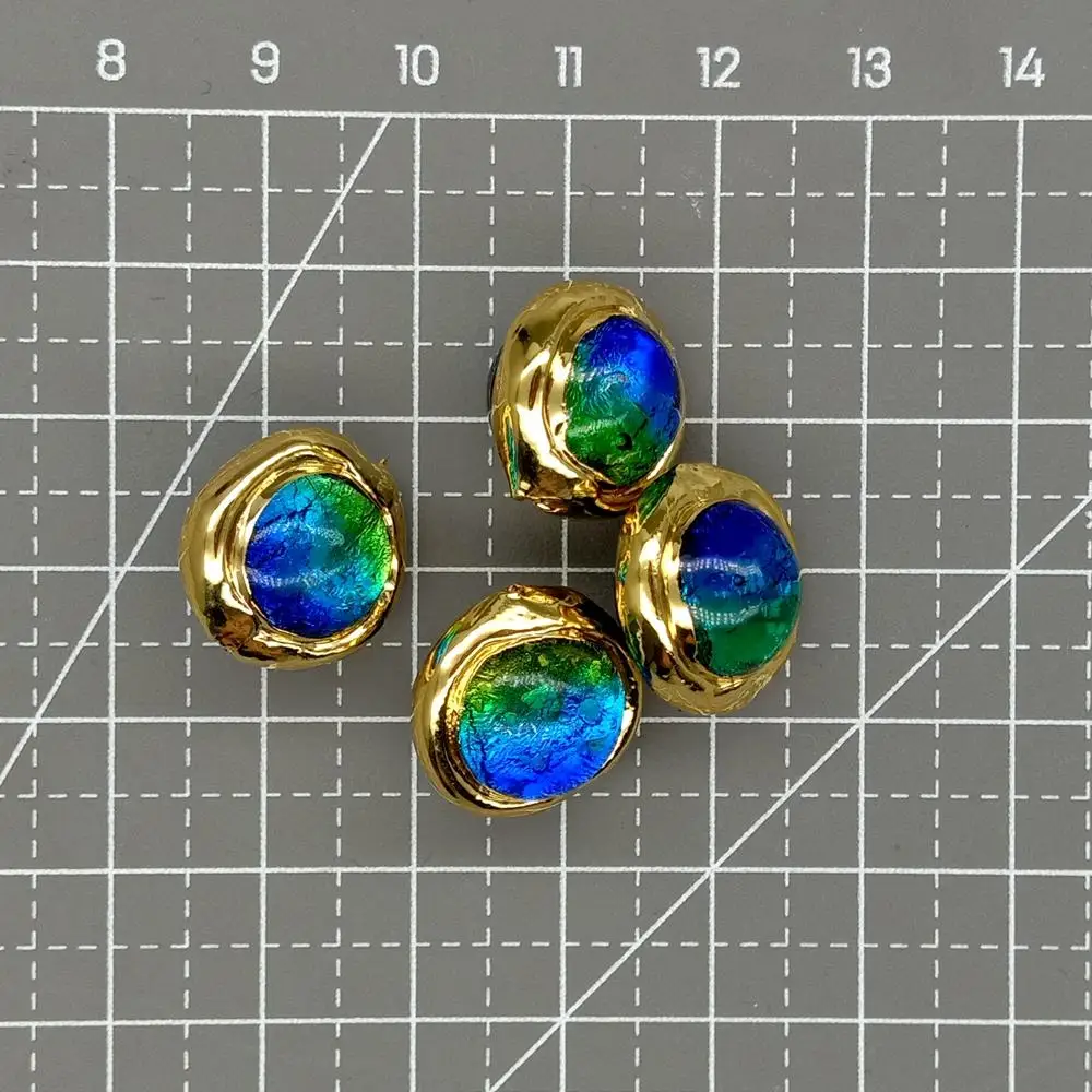 Wholesale 10 PCS Blue Murano Glass connector Spacer Bead for Making Jewelry DIY