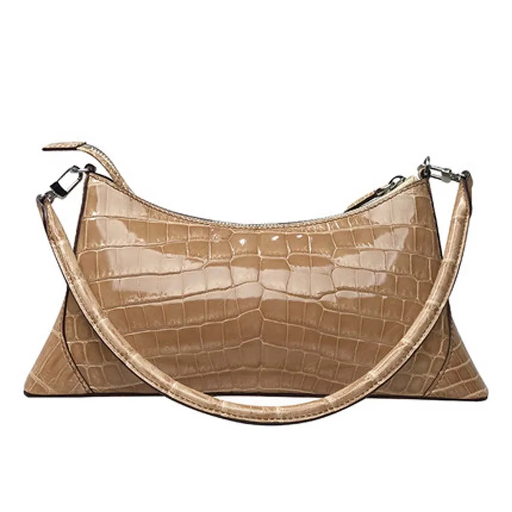 yongliang  new  Axillary package  crocodile bag highlights  Bright skin  Female bag  fashion  crocodile leather  female  handbag