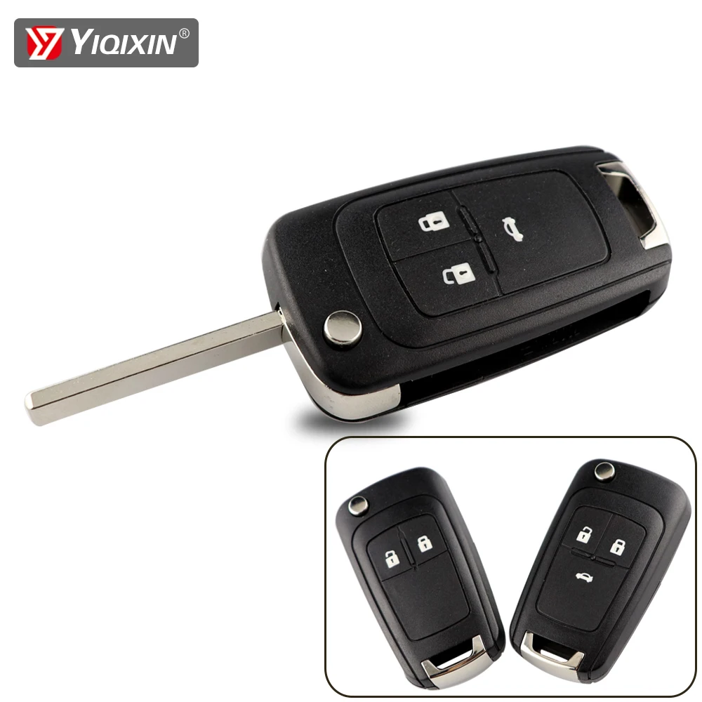 YIQIXIN For OPEL VAUXHALL Astra Zafira For Chevrolet Cruze For Buick 3 Button Flip Folding Remote Car Key Shell HU100 Blade