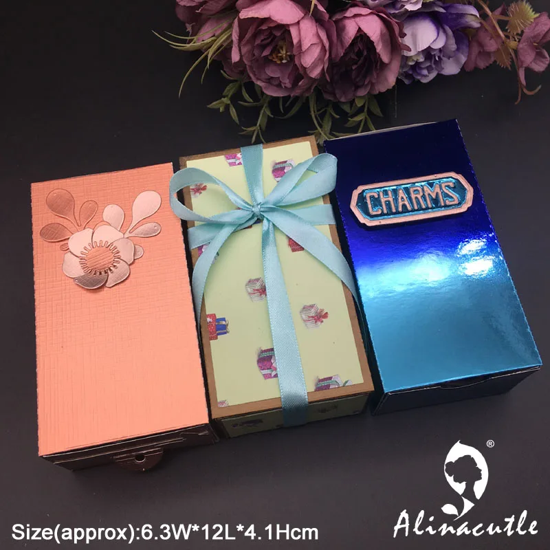 Alinacutle Metal Cutting Die Cut Craft Cutting Storage Drawer Gift Box Case Scrapbooking Paper Craft Handmade Card Template