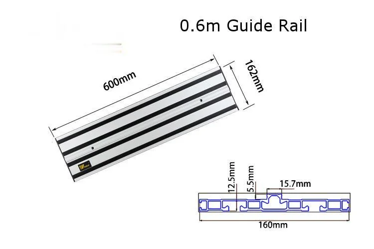 GKTOOLS Wnew 1.4m Woodworing  Aluminium Guide Rail T Track for Track Saw