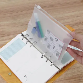 A5 A6 A7 Portadocumenti trasparente Notebook 6 fori Custodia a fogli mobili Borsa per documenti fai da te Raccoglitore Anelli Cartella di rilegatura per archiviazione in PVC