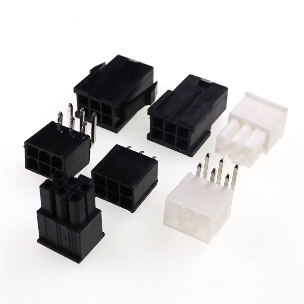 5 pcs 4.2 mm GPU 6 Pin Male Housing Plug Receptacle Male Header PCI Express PCI-E PCIe Video Card Graphic Card Power Connector