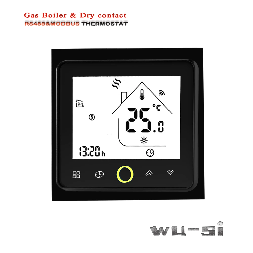 Termostato da caldeira a gás rs485 e modbus, para aquecimento inferior do piso, programação 5 + 2, 24vac 95-240vac opcional