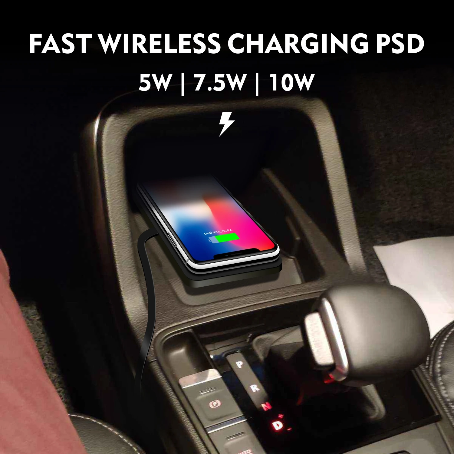 Anti-Skid Car QI Wireless Charger Pad for Mobile Phones 5W/7.5W/10W Fast Charging Mat Car Vehicle Universal Upgrade Retrofit