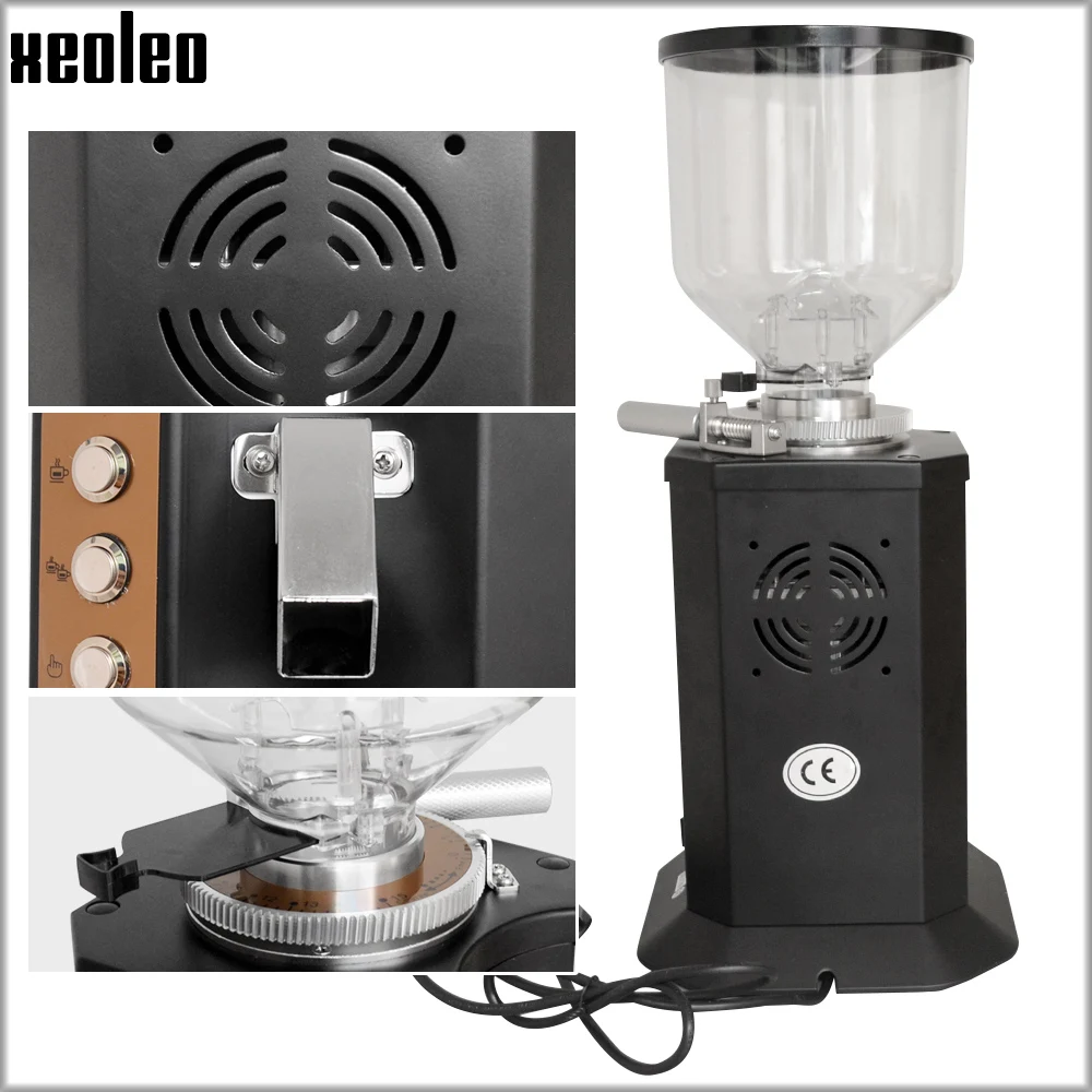 XEOLEO Electric Coffee grinder Automatic Coffee Milling machine 74mm Flat Burr Coffee Miller 15 Steps adjustable 110/220V