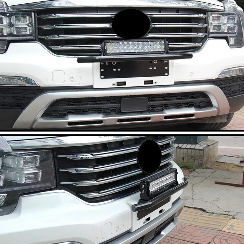 RASTP-Aluminum Universal Bull Bar Front Bumper License Plate Log Light Mount Bracket For SUV Truck Vehicle RS-BTD017