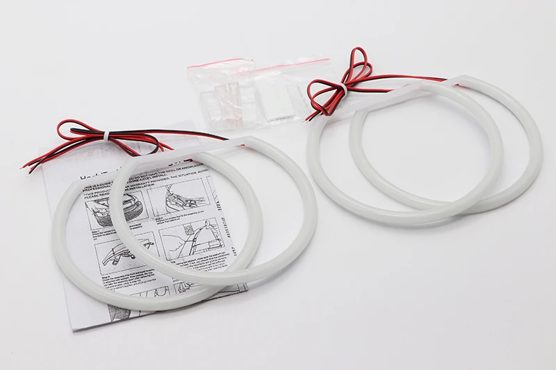 HochiTech For BMW E36 E38 E39 E46 3 5 7 Series Xenon Headlight car styling Milk White light car SMD LED Angel Eyes ring Kit