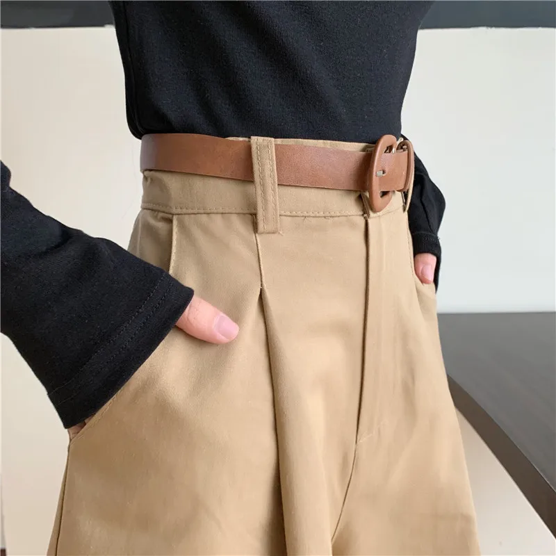 Summer New Cotton Zipper Shorts Women Black Korean Casual High Waist A-line Pockets All Match Solid Slim Casual Shorts Female