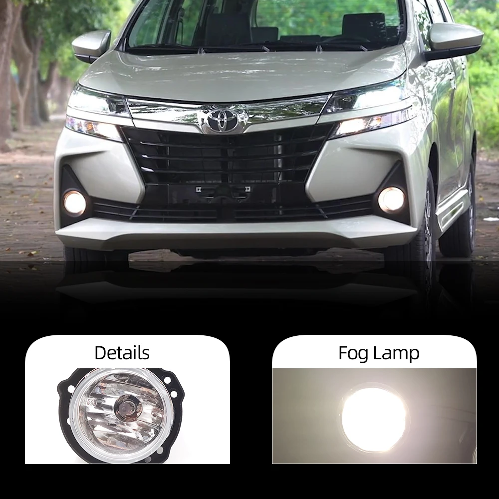 For Toyota Avanza 2012 2013 2014 2015 2016 2017 2018 2019 Fog Lights Assembly 4000LM 55W 4300K H11 Halogen Fog Lights