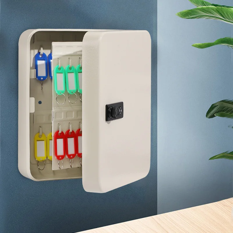Wall-mountable Metal Key Password Estate Agency Cabinet Car Keys Store Safe Box