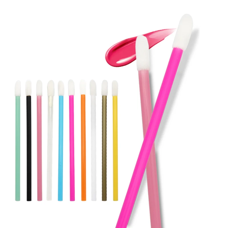 Brosse à lèvres jetable, outils de maquillage, stylo à lèvres, baguettes de Mascara, cils propres, cosmétique, ombre à paupières, applicateur de brosse à lèvres, 50 pièces