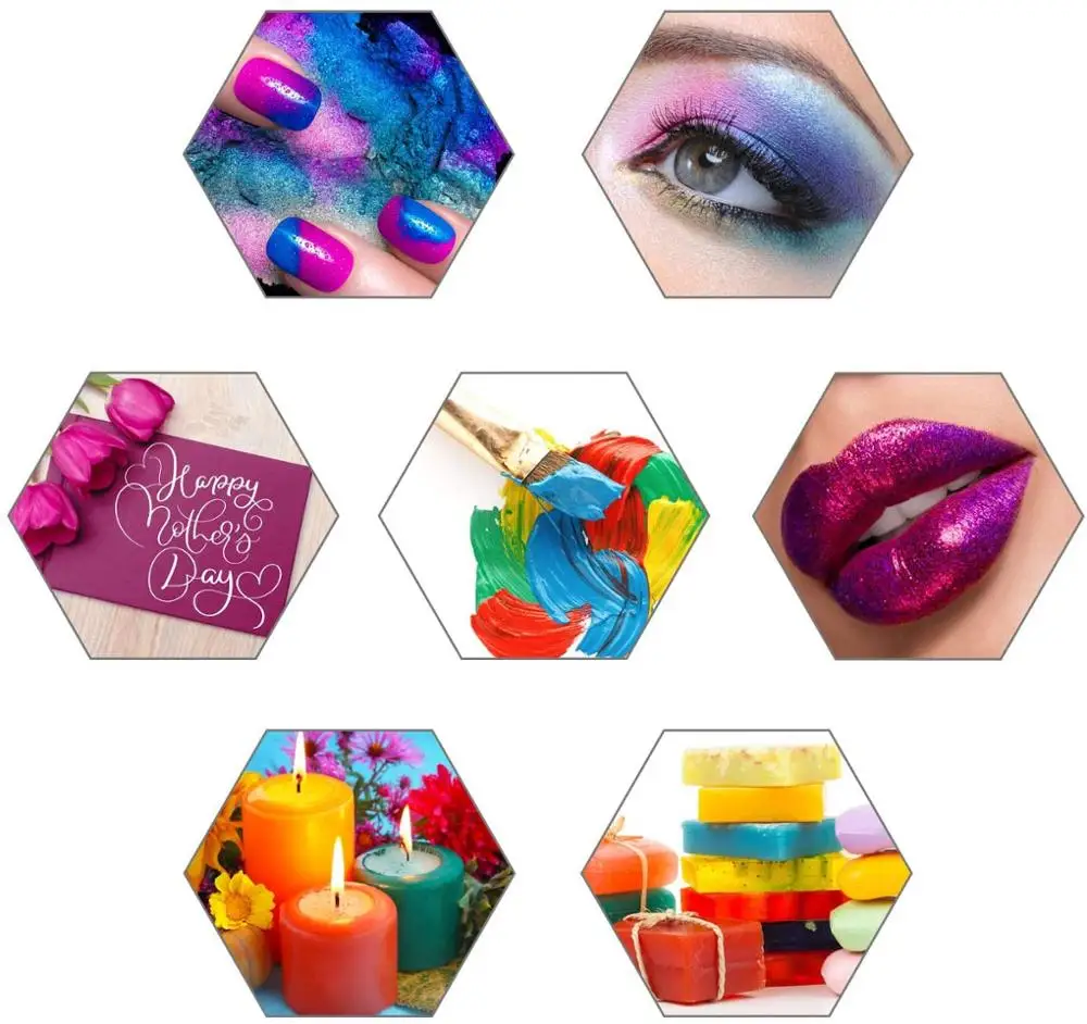 صبغة مسحوق الميكا 10 جرام للمعان الأظافر ، مستحضرات التجميل ، الراتنج مع بريق اللؤلؤ لؤلؤي ، لصنع الصابون اللزج ، الحرف اليدوية DIY