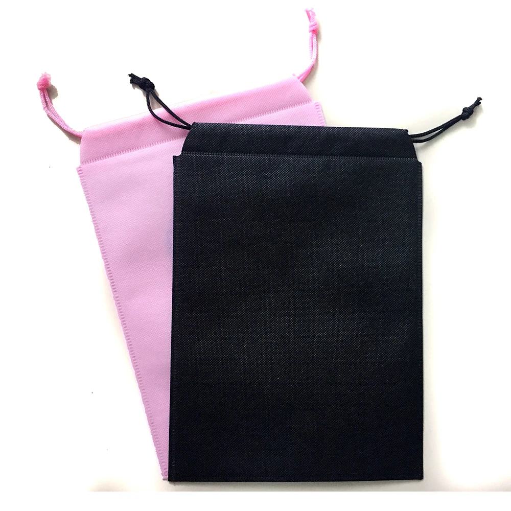 20 pcs non woven bag non-woven drawstring bags cloth storage bags shoe container storage dust proof bags for shoes/clothes  logo